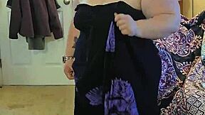 Bbw Dance And Strip In Black Dress