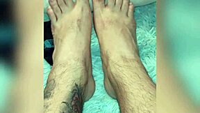 Tomas styl shows his feet after walking all day