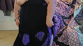 Bbw Dance And Strip In Black Dress
