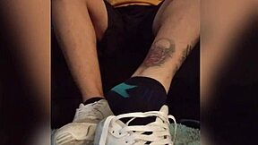 Tomas styl shows his feet after walking all day