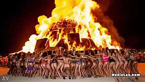 big tits at burning man festival