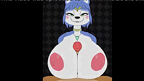 krystal sucks fox balls in furry game