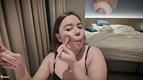 sharinami works that big cock with deepthroat then rides in cowgirl