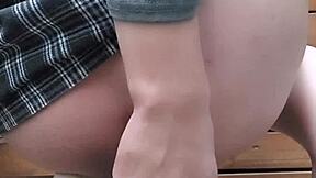 Shemale ting xuan fucked by toys outdoors