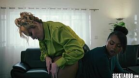 big tits businesswoman fucks lesbian milf at work