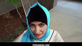 Pervarab teaching a girl in hijab how to fuck