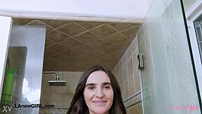 elegant czech model enjoys a sensual bath