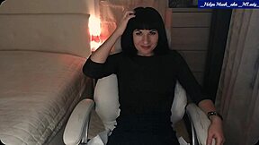 Helga Muah strips and teases with ass wiggling