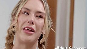 Blonde teen has a type for her step cousins