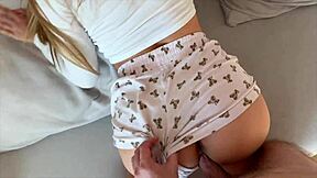 Sexy housewife waited for stud to fuck her pink pussy