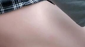 Shemale ting xuan fucked by toys outdoors