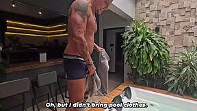 Muscular guy meets a redheaded stranger at the hotel and cant resist the urge to fuck her