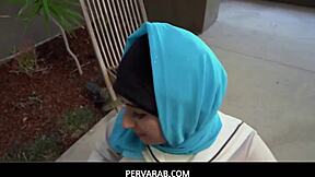 Pervarab teaching a girl in hijab how to fuck