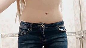 Pissing girl i really want to pee i undress and pee in the bath right through my panties and then i squeeze them into your mouth