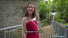 Public agent skinny russian fucked in public in pov