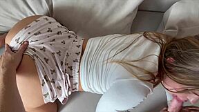 Sexy housewife waited for stud to fuck her pink pussy