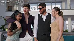Wild Foursome With Wife And Best Friends Yasmina Khan Catherine Knight