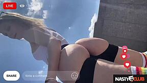 nastyclub bubble butt blonde lilly blossom goes on a bike ride of her life