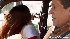 Teen cheerleader fucking the coachs cock