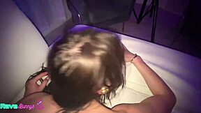 raina rae in strobe lit bedroom scene