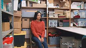 spicy teen 18+ busted and punished for stealing in garage