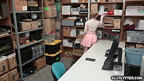 athena getting her clothes ripped at the office while working