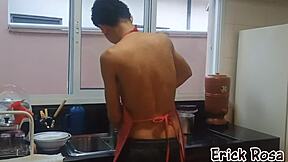 Tall mature punishes peeper with ass fuck