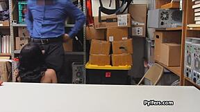 spicy teen 18+ busted and punished for stealing in garage