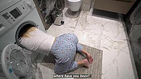 step sister stuck and creampied