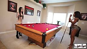 best pool game lesbians kris riot and harmonie marquis had a lot of fun