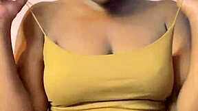 ebony babe plays with toys in solo masturbation