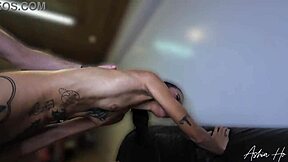 Free version shows cum dripping after doggy on washing machine