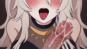 Lk blowjob vtuber in anime hentai style