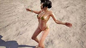 tk8 ryona xiaoyu gold bikini