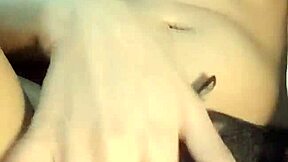 Horny teen rubs tight pussy in lingerie