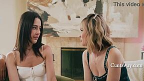 Straight girl ends up at a lesbian singles mixer for rimming