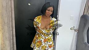 ebony neighbor bends over for big cock