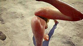 tk8 ryona xiaoyu gold bikini