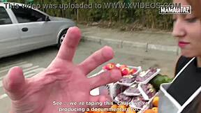 latina fruit vendor approached outdoors she agrees to leave with him what happens next is wild
