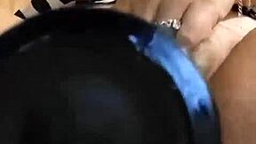 gordita masturbating with two dildos at home