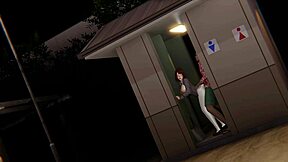 my hero academia hentai uraraka has sex in public toilet