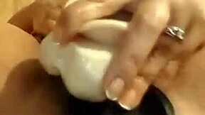 gordita masturbating with two dildos at home