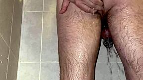 Im taking a shower with a chastity belt on my penis