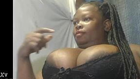 deepthroating while bouncing my big tits
