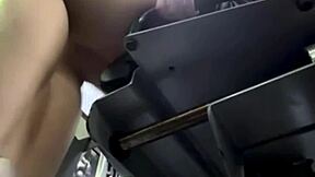 Teen fingers pussy during quick gym session