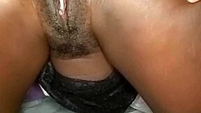ebony squirt slut rides didlo till she squirts