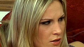 Sexy babe touches and sucks