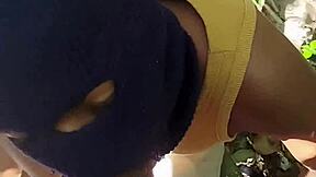 African teen bent over for doggystyle on brazilian trail