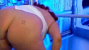 hotwife steffi white satin pussy dance