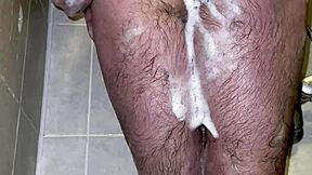 Im taking a shower with a chastity belt on my penis